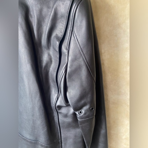 NWT Coach Outlet Black Leather Racer Jacket XS Timeless Classic Retail $995 - Picture 3 of 12